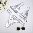 New bronzing bikini solid color swimsuit women