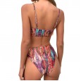 New bikini swimsuit with knotted print on chest