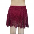 New ladies swim skirt seaside supplies lace hollow anti-glare solid color beach skirt