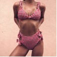 New bikini wavelet dot print sexy bandage swimsuit women