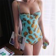 New one-piece swimsuit female seaside supplies pineapple print one-piece swimsuit