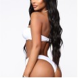 New bikini swimsuit nylon solid color swimsuit