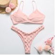 New bikini female beach supplies small lotus leaf decoration split