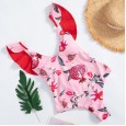 New one-piece swimsuit printed one-piece lotus leaf swimsuit women