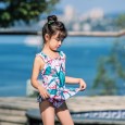 Children's one-piece swimsuit female baby spa skirt swimsuit bow cute princess 1003