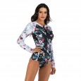 Surfing suit Siamese long-sleeved female swimsuit hot spring swimsuit diving suit 7740