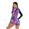 One-piece long-sleeved surfing suit sunscreen female swimsuit hot spring diving suit sexy swimsuit 7791