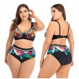 Large size bikini underwire large cup ladies swimsuit swimwear 8809