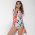 Sexy one-piece female swimsuit hot spring long-sleeved slim surf diving suit swimsuit 64