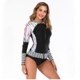 Split long-sleeved surfing suit sunscreen female swimsuit hot spring diving suit swimsuit 6623