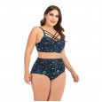 Plus size bikini underwire big cup ladies swimsuit swimwear 8803