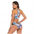 Sports vest split triangle bikini suit 7767