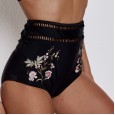 Sexy high waist bikini swimsuit heavy industry embroidery was thin swimsuit 9513