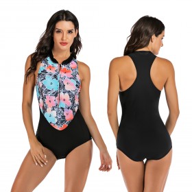 Surfing suit one-piece sleeveless female swimsuit hot spring swimsuit diving suit 7707