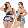 Plus size bikini underwire big cup ladies swimsuit swimsuit 6649