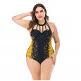 Siamese enlarged female swimsuit big cup MM swimwear steel support 8834