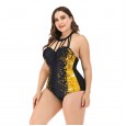 Siamese enlarged female swimsuit big cup MM swimwear steel support 8834