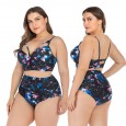 Large size bikini underwire big cup ladies swimsuit swimsuit 6645