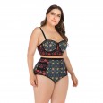 Large size bikini underwire large cup ladies swimwear swimsuit 6651