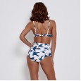Sexy high-waist bikini swimsuit steel support gathered thin swimsuit 9504