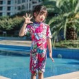 Children's one-piece swimsuit female baby hot spring boxer swimsuit graffiti surfing suit sports 1031