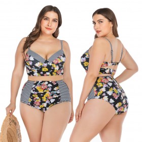 Large size bikini underwire big cup ladies swimsuit swimsuit 6653