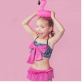 Baby girl cute hot spring split swimsuit long sleeve sunscreen with swimming cap diving suit swimsuit 33