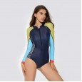 New Siamese Long-Sleeve Surfing Suit Female Swimwear Hot Spring Swimwear 9013