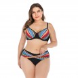 Plus size bikini gathered big cup ladies swimsuit swimsuit 6669