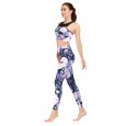 Fitness wear running print suit yoga suit tights barbie pants sports bra 048