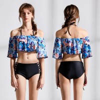 Hot spring sexy lady swimsuit sexy ruffle bikini 9103