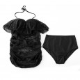 Hot spring sexy female swimsuit sexy ruffled split was thin swimsuit 9105