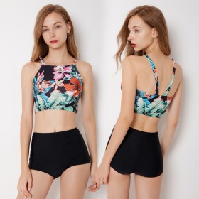 Sexy bikini split female swimsuit high waist swimsuit 9037