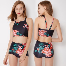 Sexy bikini split female swimsuit high waist swimsuit 9038