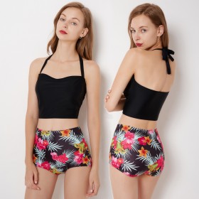 Sexy bikini split female swimsuit high waist swimsuit 9040