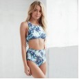 Sexy size chest gathered split triangle bikini female swimsuit hot spring swimsuit 92