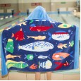 Bath towel style formaldehyde-free beach swimming can wear children's plus size hooded bath towel cloak 76cm