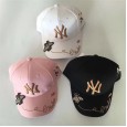 New tide brand baseball cap wild solid color hat small bee casual couple men and women shade cap