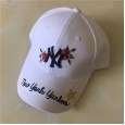 New trendy baseball cap embroidery rose men and women duck tongue hat tide sunscreen couple casual hat