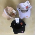 New trendy baseball cap embroidery rose men and women duck tongue hat tide sunscreen couple casual hat