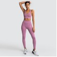 ! Hot-selling new seamless knitted buttocks yoga suit sports fitness suit vest suit female