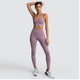 ! Hot-selling new seamless knitted buttocks yoga suit sports fitness suit vest suit female