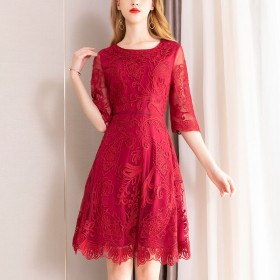 Dress summer dress new perspective in the sleeves waist lace sexy dress