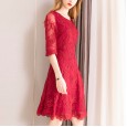 Dress summer dress new perspective in the sleeves waist lace sexy dress