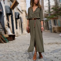 Hot sale autumn and winter fashion loose long sleeve big swing shirt long skirt women