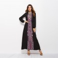 Hot sale new style new style printed waist long sleeve dress