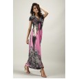 Women's summer new beach skirt bohemian dress plus size ice silk dress hot sale