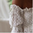Xia solid color lotus leaf long-sleeved short bohemian tube top shirt female beach cover sunscreen