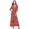 Summer women's long skirt single-breasted dress