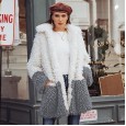 Street style handsome fashion atmosphere shawl cardigan plush coat